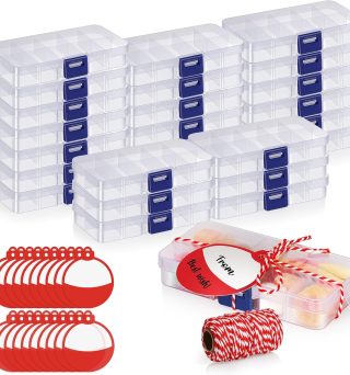 25 Pcs Fishing Candy Tackle Boxes Party Favors Small Tackle Box with Fishing Bobber Cards for Fishing Theme Decorations (25)