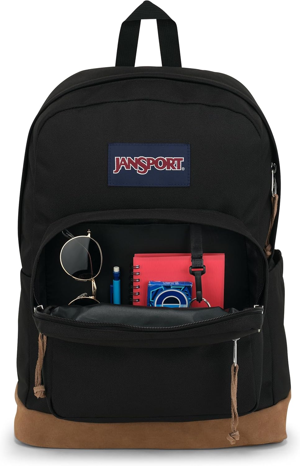 JanSport Right Pack Backpack - Durable Daypack with Padded 15" Laptop Sleeve, Spacious Main Compartment & Integrated Water Bottle Pocket - Black - Image 4